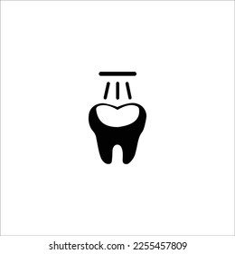 Tooth enamel, dental icon vector