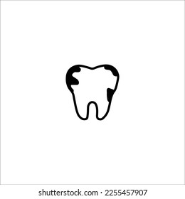 Tooth enamel, dental icon vector