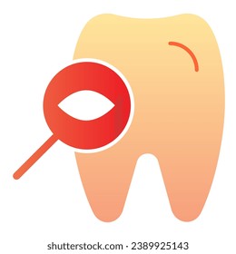 El diente examina un icono plano. Iconos de color de examen dental en estilo plano moderno. Diseño de gradiente de chequeo dental, diseñado para web y app. Eps 10
