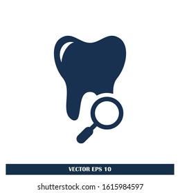 tooth exploration icon dental symbol design element