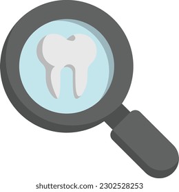 Diseño de ícono de color vectorial del Explorador dental, Símbolo de odontología, signo de sanidad, ilustración del instrumento dental, análisis del concepto de grietas dentales