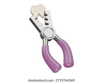 tooth extraction icon 3d illustration render