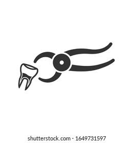 Tooth extraction icon, Dental removing symbol for your web site , logo, app, UI design