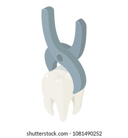 Tooth Extraction Icon. Isometric Of Tooth Extraction Vector Icon For Web Design Isolated On White Background