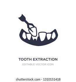 tooth extraction icon on white background. Simple element illustration from Dentist concept. tooth extraction icon symbol design.