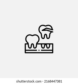 Tooth extraction icon sign vector,Symbol, logo illustration for web and mobile