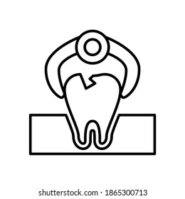 tooth extraction icon vector illustration