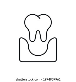 Tooth extraction linear icon. Dental services and therapy. Thin line customizable illustration. Vector isolated outline drawing. Editable stroke