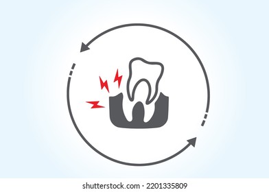 tooth extraction recovery icon vector design