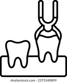 Tooth Extraction vector icon. Can be used for printing, mobile and web applications.