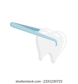 tooth extraction vector illustration. Toothache icon sign symbol