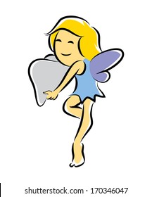 Tooth Fairy Cartoon Illustration