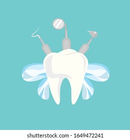  tooth fairy Dentist concept - vector illustration