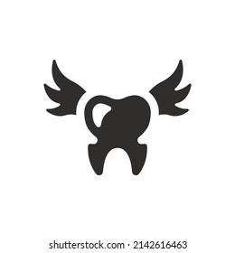 Tooth fairy icon on white background