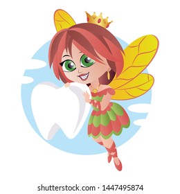 Tooth fairy isolated on white background