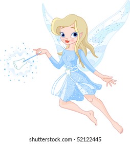 A tooth fairy with a magic wand
