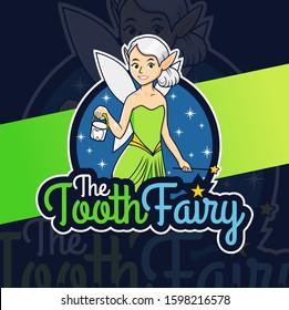 tooth fairy mascot logo design