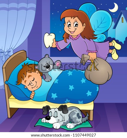 Tooth fairy theme image 4 - eps10 vector illustration.