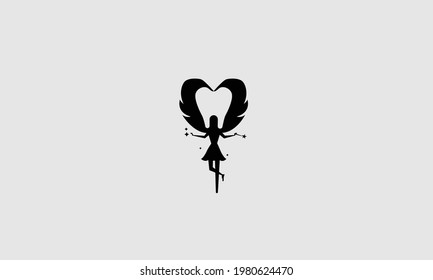 Tooth fairy vector logo design
