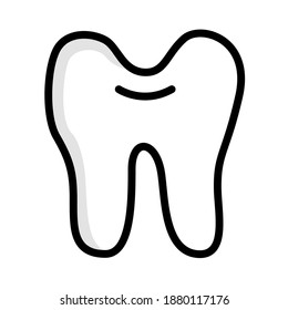 tooth fill line style icon