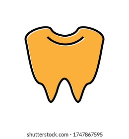 diseño vectorial de icono de contorno relleno dental