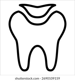 Tooth Filling Icon Element For Design