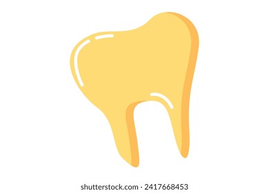 Tooth Flat Fortune Sticker Design
