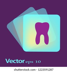 Tooth. flat icon.