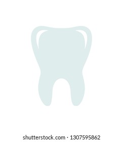 Tooth flat icon dental vector illustration isolated on white eps 10