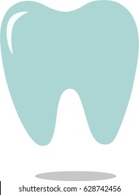 Tooth flat icon. Vector. Design template for Logo.