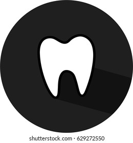 Tooth flat icon. Vector. Logo for design your clinic.
