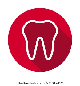 tooth flat style icon