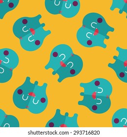 Tooth Flat style Icons,eps10 seamless pattern background