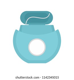 Tooth floss icon. Flat illustration of tooth floss vector icon for web isolated on white