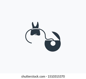 Tooth floss icon isolated on clean background. Tooth floss icon concept drawing icon in modern style. Vector illustration for your web mobile logo app UI design