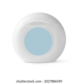 Tooth floss packing isolated realistic 3d vector illustration. Oral health care object mockup. Mouth and teeth hygiene