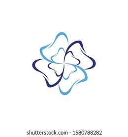 Tooth Flower circle pattern for Dental logo design. Dental care logo design.	
