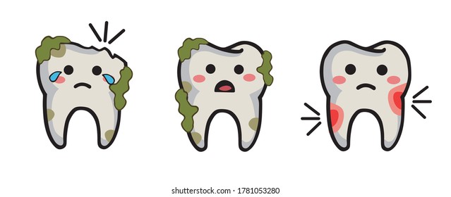 Tooth with a funny expression