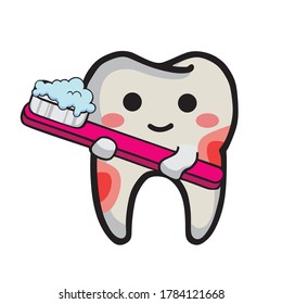 Tooth with a funny expression