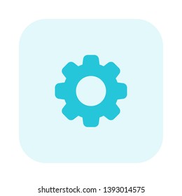 Tooth gear setting logo in computer operating system