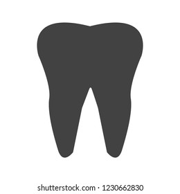  Tooth Glyph black icon