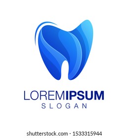 tooth gradient color logo design