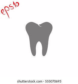 Tooth grey icon.