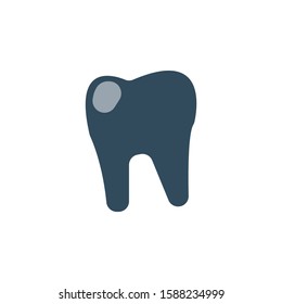 tooth grey medical from vector