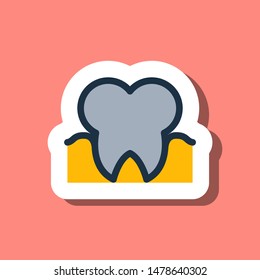Tooth and gum health icons. Vector symbol of dental and oral health care. gift checker dental check from the dental clinic