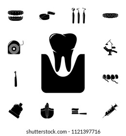tooth and gum icon. Detailed set of Dental icons. Premium quality graphic design sign. One of the collection icons for websites, web design, mobile app on white background
