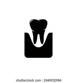 tooth and gum icon. Elements of dental icon. Premium quality graphic design. Signs and symbol collection icon for websites, web design, mobile app, info graphics on white background