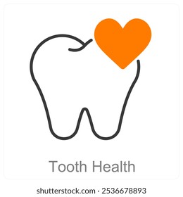 Tooth Health and Dental care icon concept
