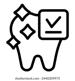 Tooth health icon outline vector. Dental care. Teeth medical healthcare