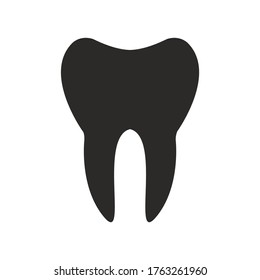 Tooth healthy icon, dentistry symbol, care, dentist icon, medical sign. Сlean tooth. Illustration of tooth vector icon on white background.